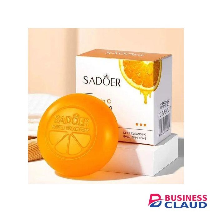 SADOER Vitamin C Soap, Black Spots Whitening Soap Whiten Black Spots, Fade Dark Marks, Brighten Skin