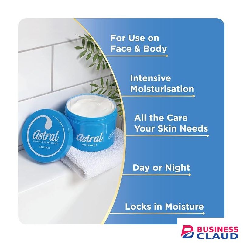 Astral Face & Body Intensive Moisturiser Cream, 200ml - UK Original