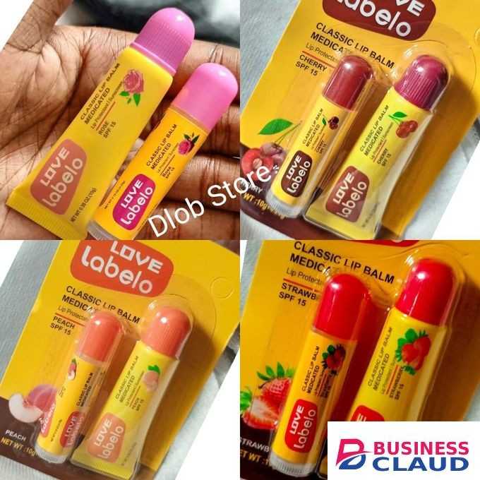 Beauty 2PCS Longlasting 24H Healing Fruity Lips Gloss Medicated Lip Balm