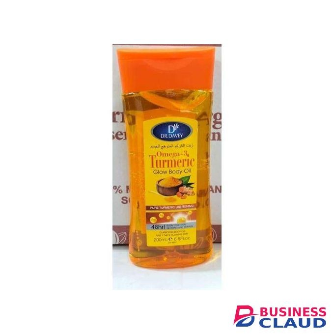 Dr. Davey Turmeric Omega-3 Glow Body Oil For Skin Even Tone , Glowing -200ml