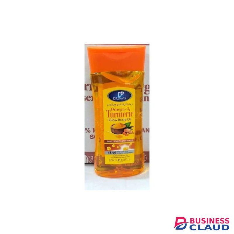 Dr. Davey Turmeric Omega-3 Glow Body Oil For Skin Even Tone , Glowing -200ml