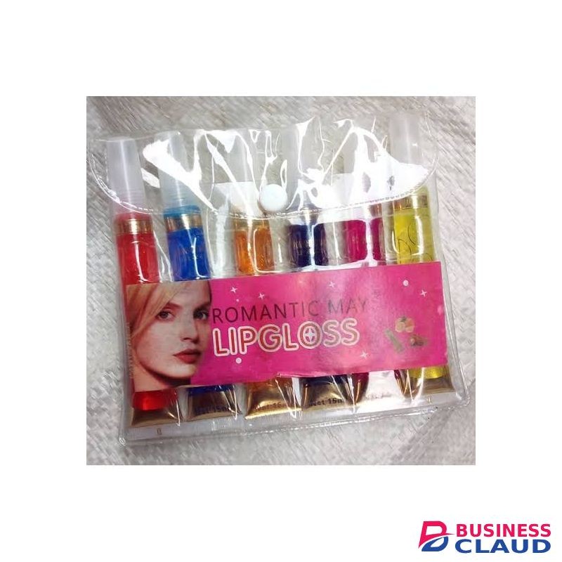 Romantic May 6Pcs Glitter & Shimmer Lip Gloss (15ml)