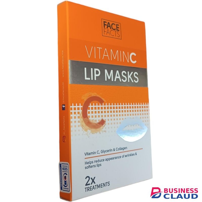 Face Facts Vitamin C LIP MASKS Glycerin Collagen Reduce Appearance of WRINKLES Soften Lips nk