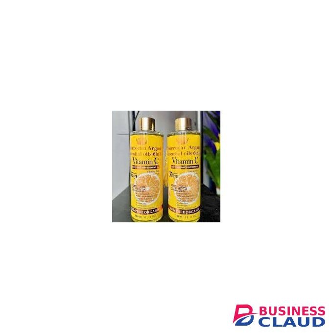 Moroccan Argan essential oils 7-in-1 Vitamin C face and body oil.