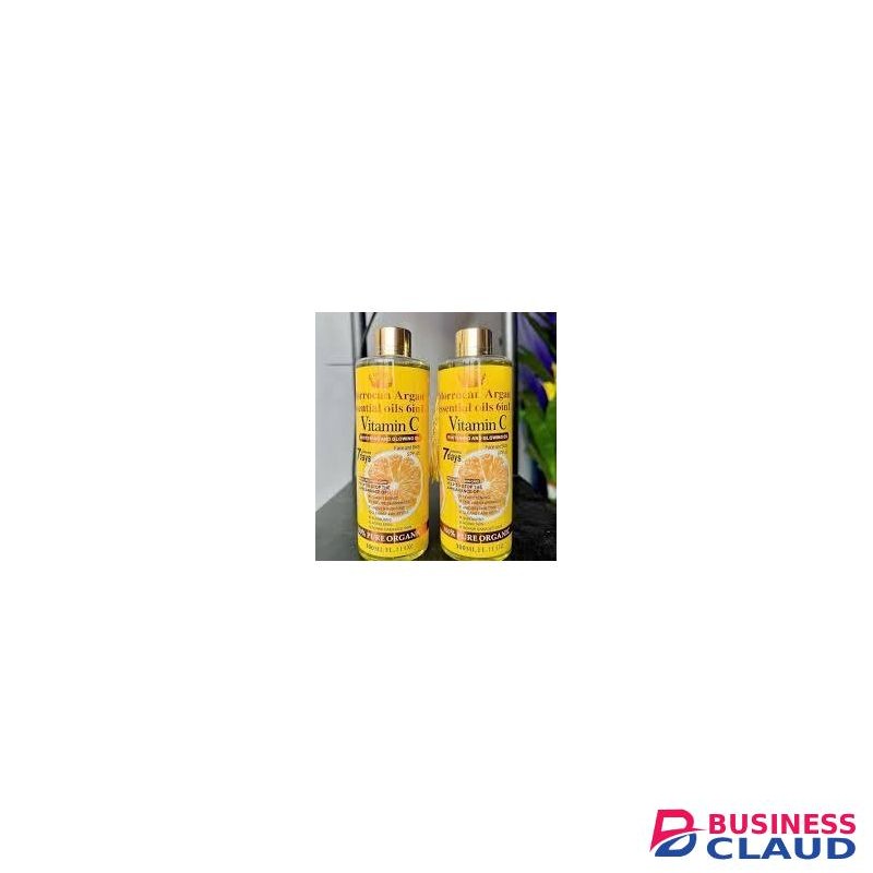 Moroccan Argan essential oils 7-in-1 Vitamin C face and body oil.