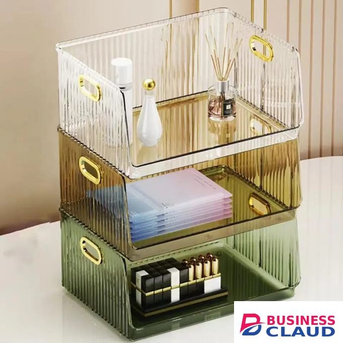 Classy Stackable Acrylic Bathroom Shelf Makeup Organizer