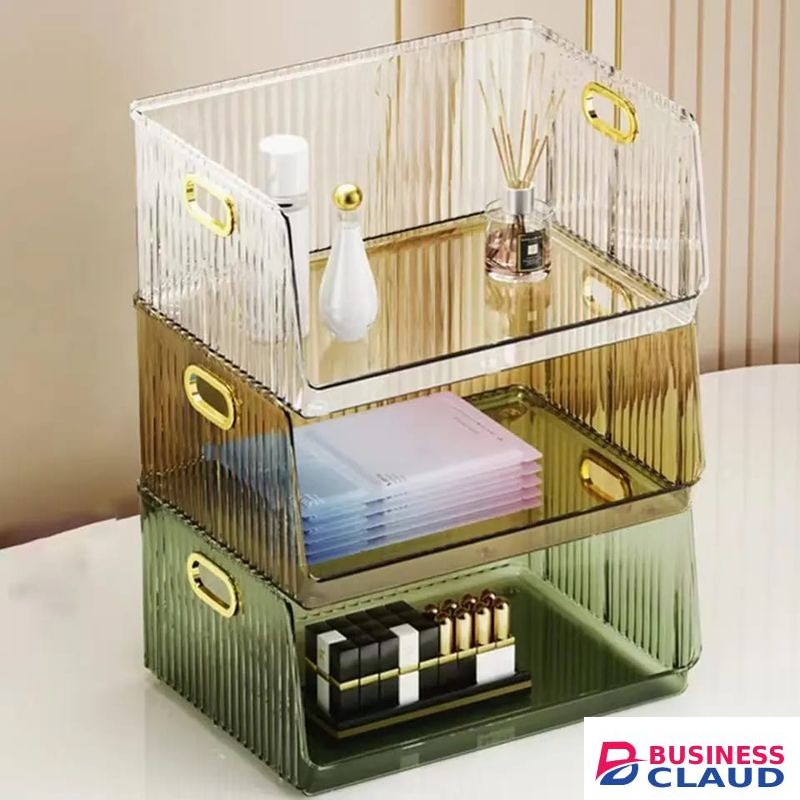 Classy Stackable Acrylic Bathroom Shelf Makeup Organizer