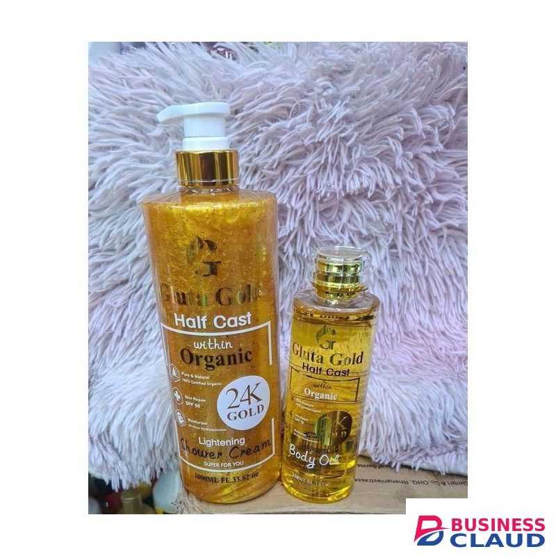 Gluta Half Cast With Organic Pure Natural Skin Repair SPF 50 Moisturizer 24H Body Oil