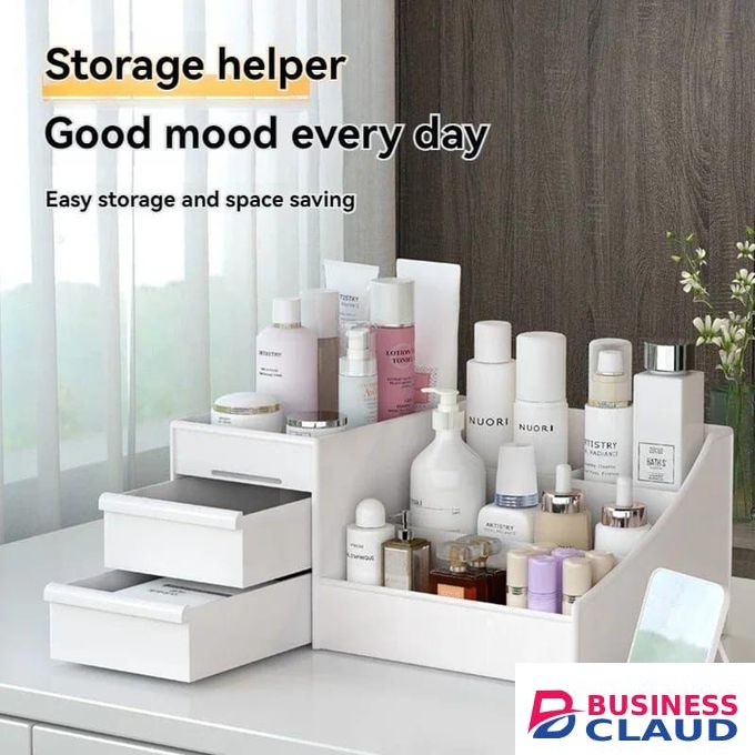 Cosmetic Storage Box with Drawers