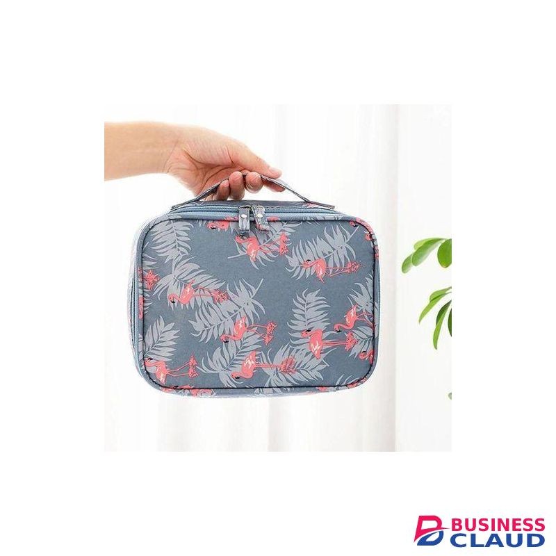 White Label Portable Cosmetic Bag - Blue