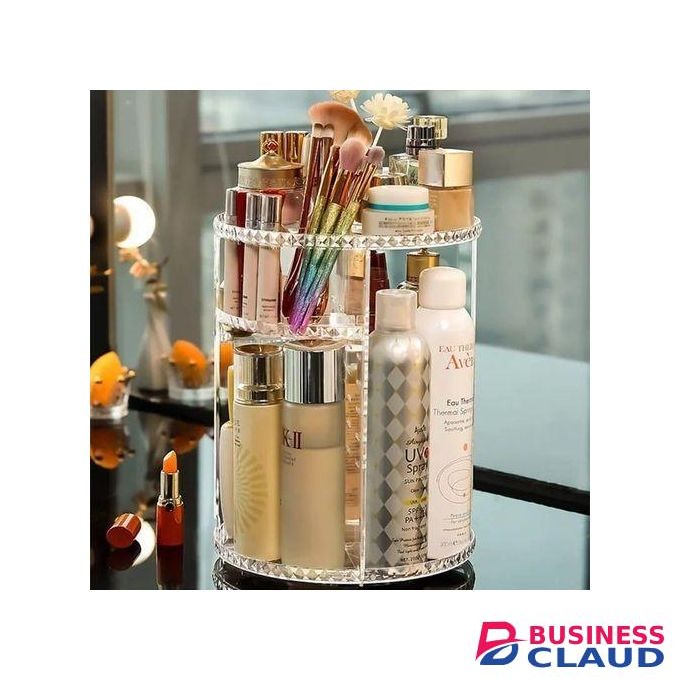 360Â° Rotating cosmetic organizer