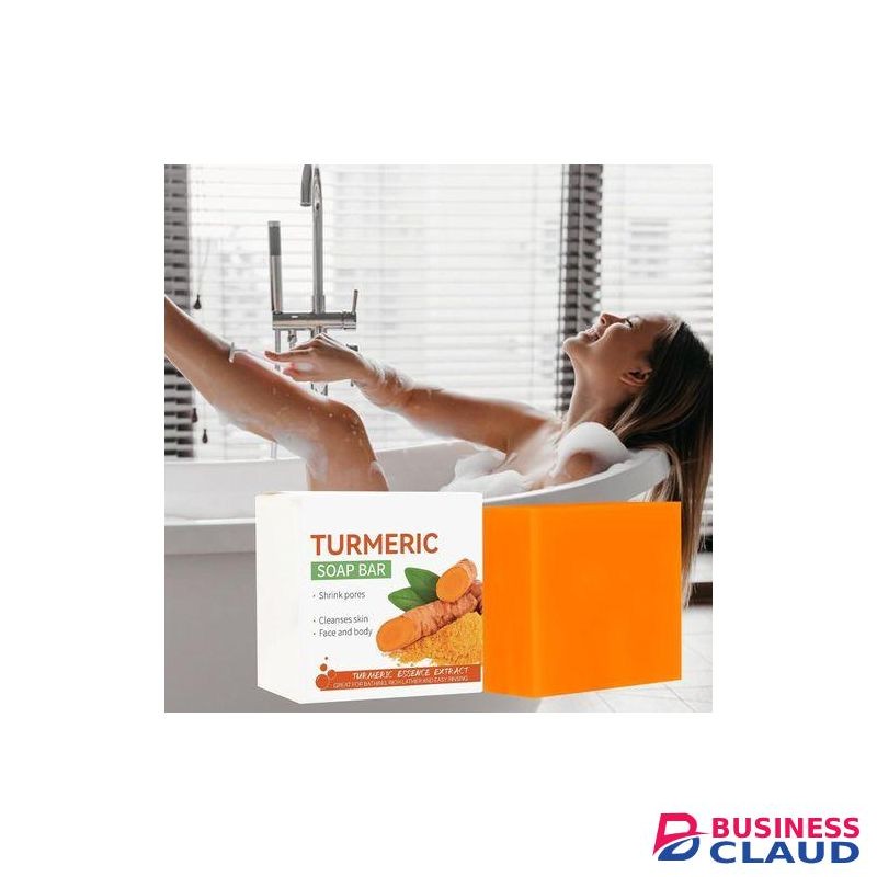 SADOER Turmeric Anti Acne Soap,Tend Skin Moisturizing Deep Cleansing Face and Body Soap