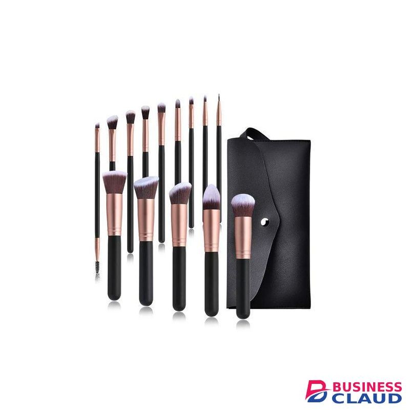 15PCS Professional Makeup Brush Set Foundation Brush Blending Powder Blush Concealer Eye Make Up Brush with Bag