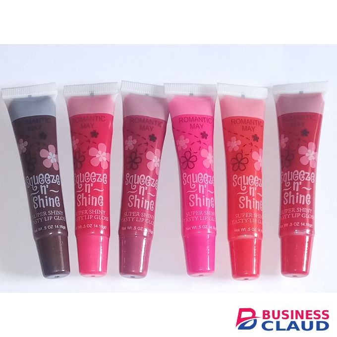 Romantic May 6Pcs Squeezing N Shine Fruity Lip Gloss 18g