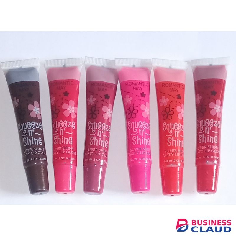 Romantic May 6Pcs Squeezing N Shine Fruity Lip Gloss 18g