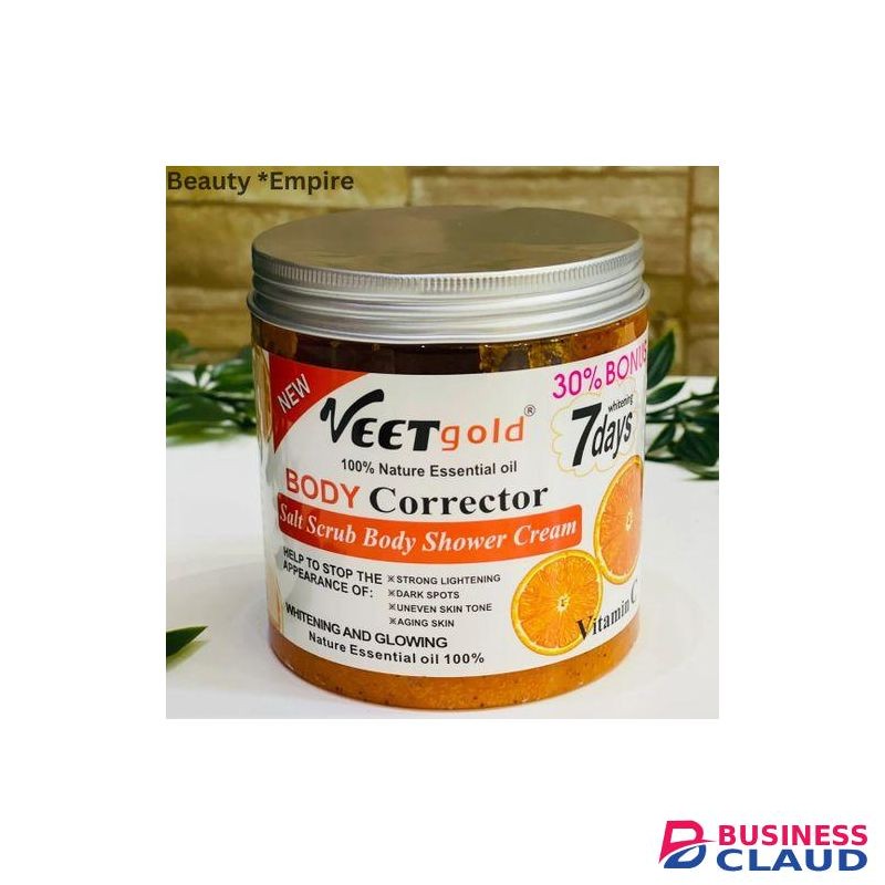 VEET GOLD body corrector salt scrub body shower cream -whitening and glowing 500g