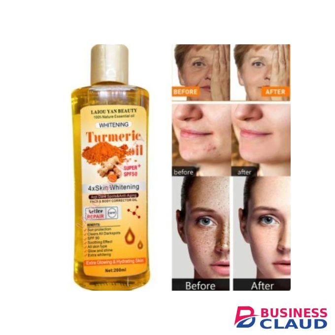 Laiou Yan Beauty Yan Beauty Turmeric Oil for Dark Spots, Facial Oils Turmeric Skincare Oil for Dry Skin, Wrinkles, Acne, Evens Tone, Moisturizing Face Oil