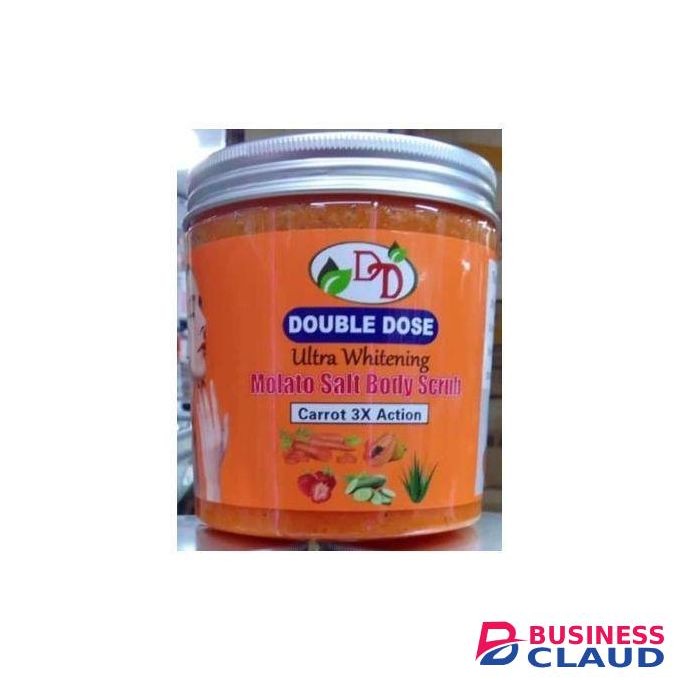 DOUBLE DOSE Molato Ultra Whitening Salt Body Scrub With Carrot 3× Action For Hydrating,Exfoliating ,Nourishing,Brightening