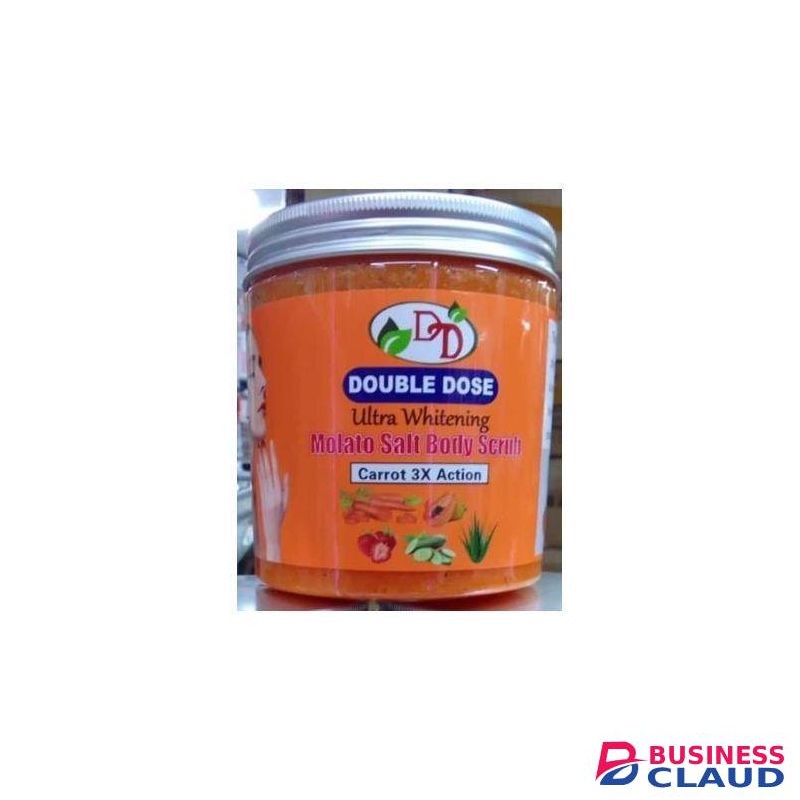 DOUBLE DOSE Molato Ultra Whitening Salt Body Scrub With Carrot 3× Action For Hydrating,Exfoliating ,Nourishing,Brightening