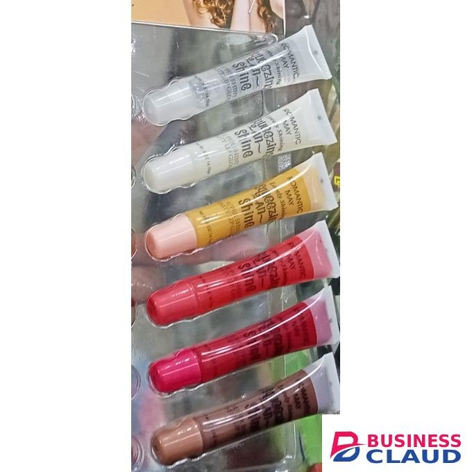 Miss Look 6Pcs Squeezing N Shine Lip Gloss Fruit Lip Balm