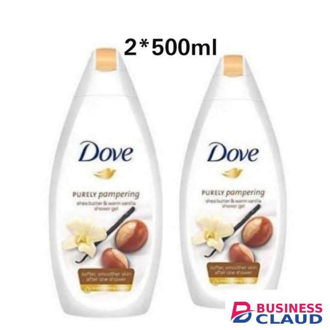 Dove 2pcs Purely Pampering Shea Butter & Warm Vanilla Body Wash Gel