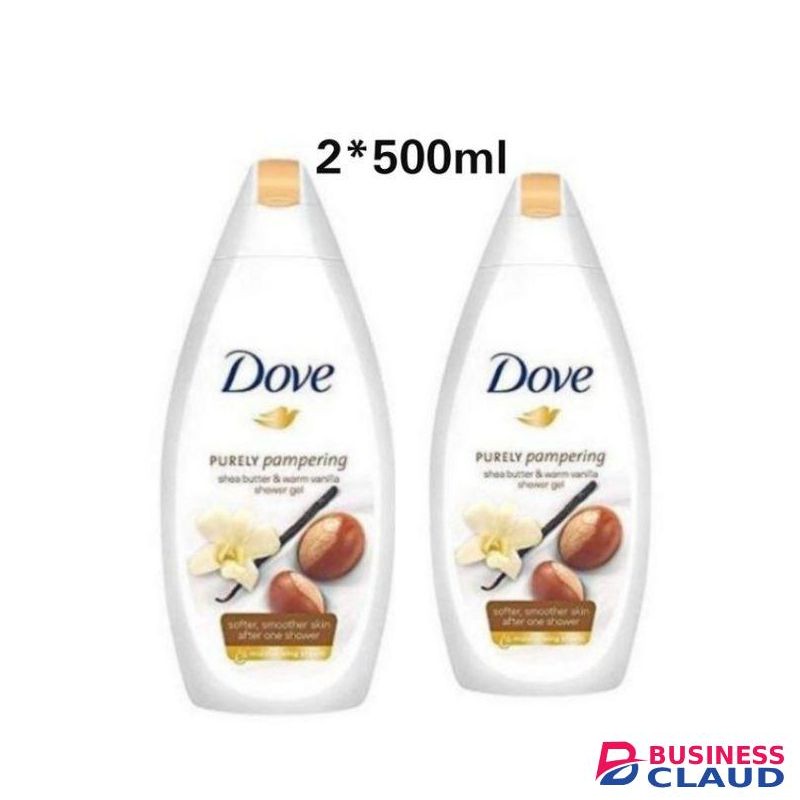 Dove 2pcs Purely Pampering Shea Butter & Warm Vanilla Body Wash Gel