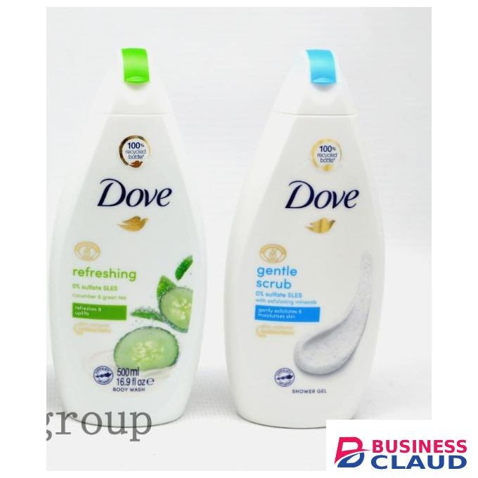 Dove Gentle scrub body wash + free 500ml body wash