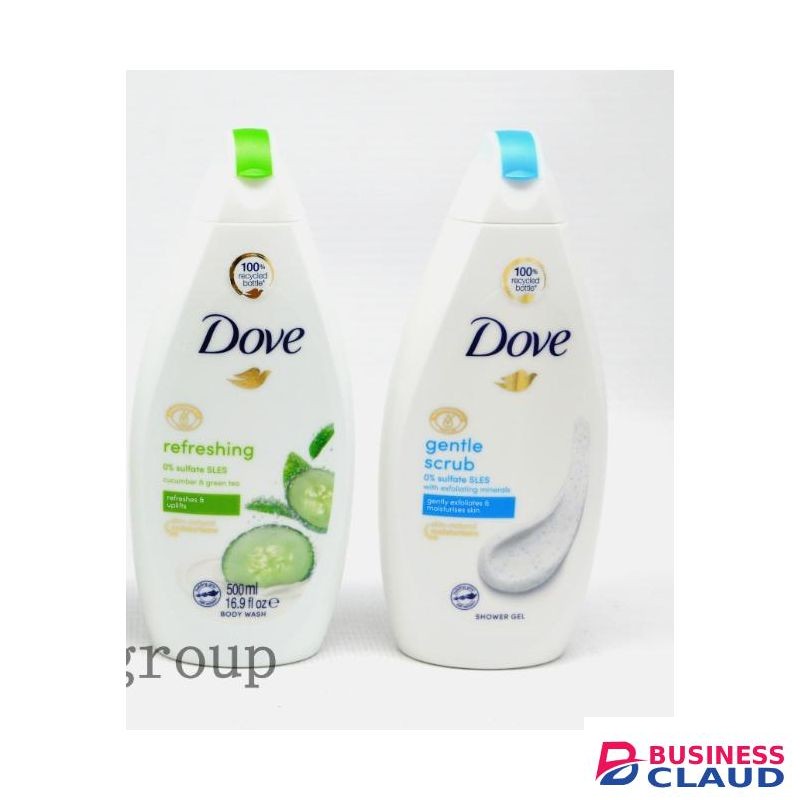 Dove Gentle scrub body wash + free 500ml body wash