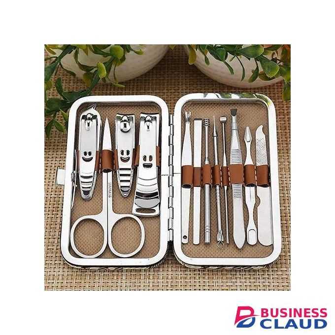 12-piece Beauty Set, Finger Care, Nail Clippers, Cleanser, Cuticle, Pedicure, Nail Art, Ear Pick, Peeling Tool, Small Scissors, Box, Makeup Set, Manicure Tool