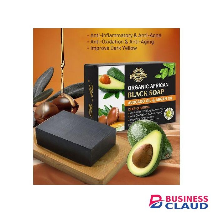Pei Mei Organic African Black Soap Avocado Oil & Argan Oil soap -120g