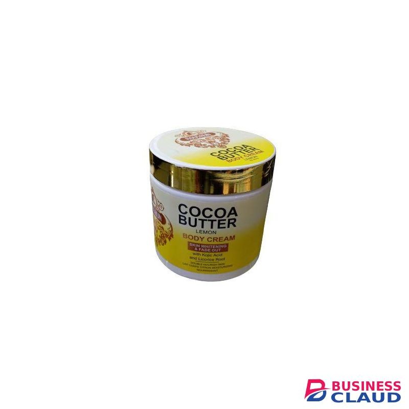 Roushun COCOA BUTTER Body Cream With Kojic. Moisturizes, Smooths, Fades Spots, Evens Skin Tone & Glows