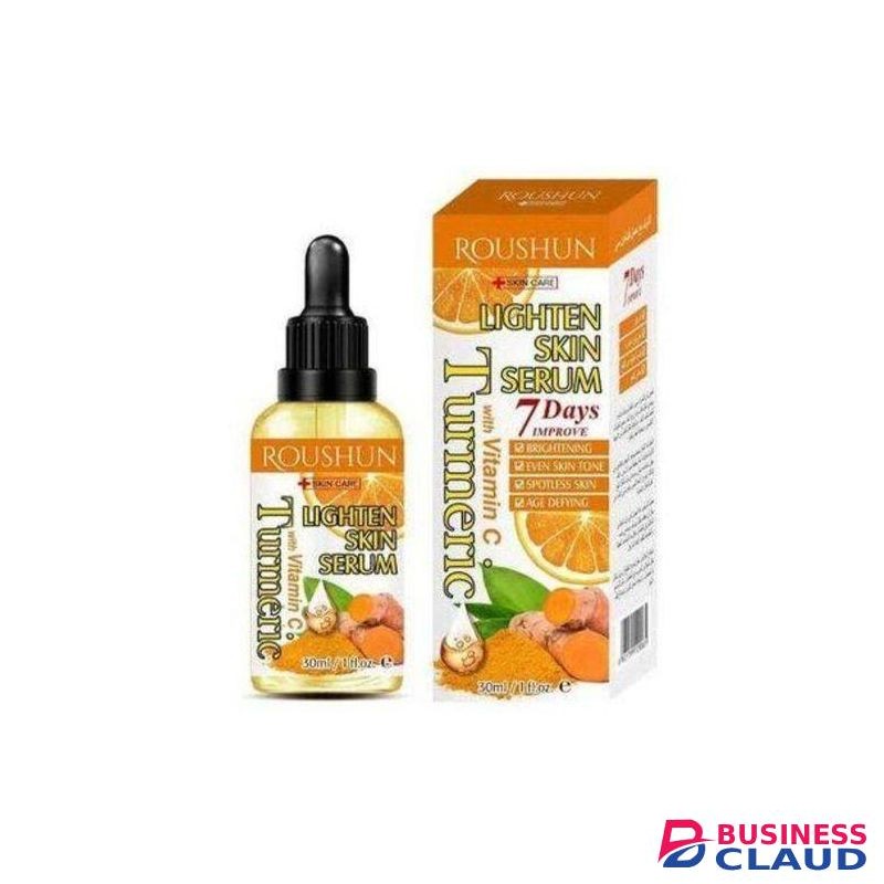 Roushun Turmeric lighten Serum with Vitamin C For Even Skin tone , Brightens, spotless &Age Defying-30ml