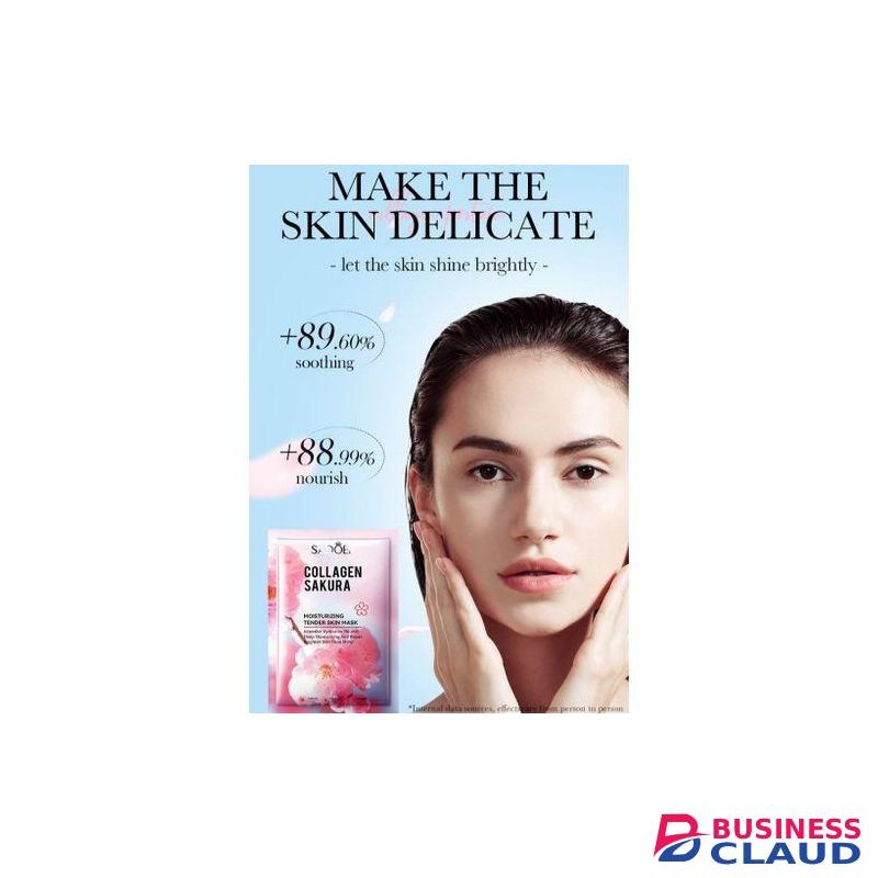 SADOER 6PCS Collagen Sakura Brightenin Moisturizing Face Masks.Collagen Face Masks