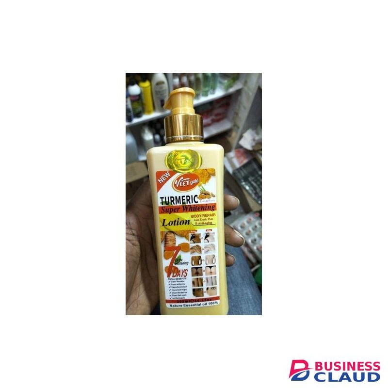 VEET GOLD Turmeric body lotion Super Whitening Skin Repair Anti-Aging Removes Wrinkles, Dark Spots & Smooths 1000ml