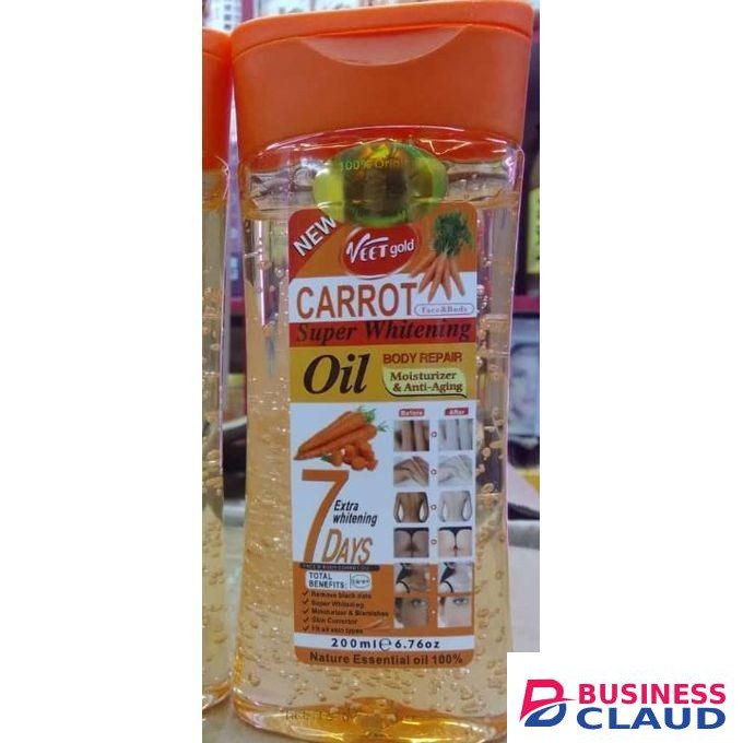 VEET GOLD Carrot Super Whitening Face & Body Oil For Anti aging,Body Repair ,Moisturizing,Skin Corrector-200ml