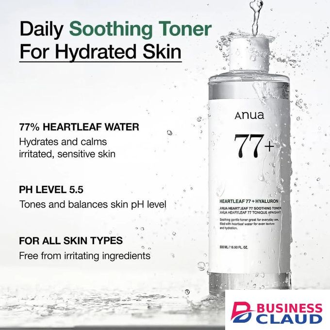 Anua Heartleaf 77% Daily Soothing Toner Calming Moisturizing Toning Cooling Helps Balance PH Free From Skin Irritation Anti-redness Toner