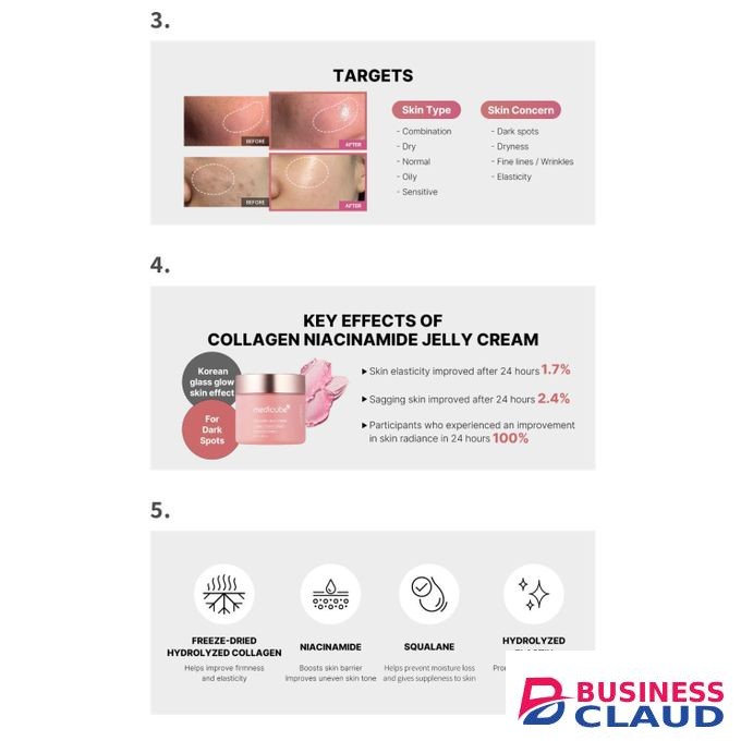 New Trending Viral MEDICUBE COLLAGEN JELLY CREAM with Niacinamide and Squalane Soluble Hydrolyzed Collagen Face Cream for Hydrated Glass Skin Glow Better Absorption and Deeper Penetration Gives Even Toned Radiant Healthy Skin