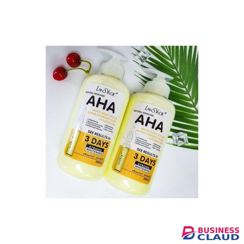 LansYade AHA Lotion 5X Body Whitening Alpha Hydroxy Acid + Vitamin C & E See Results In 3 Days