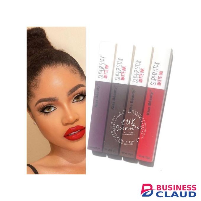 Kiss Beauty Matte Obsessed! 4pcs Lipstick Super Stay Ink Lip Gloss Stain