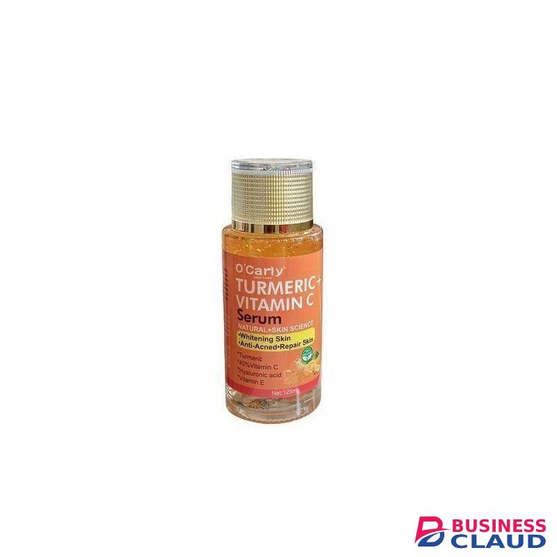 O'Carly Serum Turmeric + Vitamin C Serum Brightens Skin, Lightens Dark Spots, Evens Tone, Hydrates Deeply, Nourishes, Anti-inflammatory Benefits