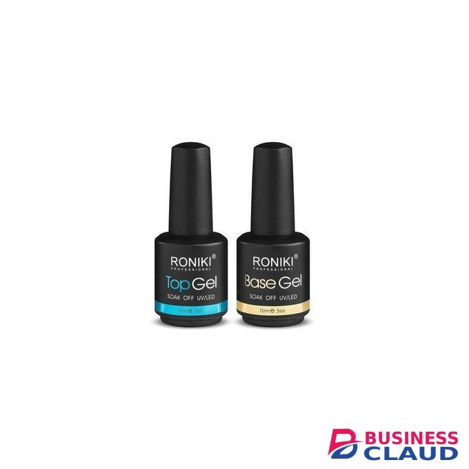 Roniki Ronik Soak-Off UV/ LED Gel Nail Polish Top Coat + Base Coat -15ml