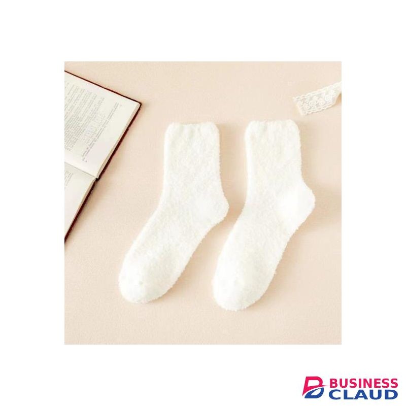 1 Pair Women's Fluffy Winter Socks Warm Thick Fuzzy Soft Coral Fleece Floor Socks for Sleeping, Home Cozy Bed Slippers Thermal Socks Sleeping Socks