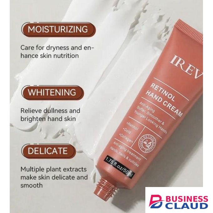 IREV Vitamin A Collagen Antiaging Retinol Hand Cream Softens Smoothens Protects Hands Nails Cuticles Minimises Wrinkles