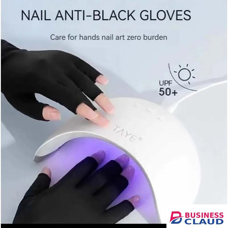 UV Gloves for Gel Manicures UPF50+ Fingerless UV Light Gloves for Gel Nails UV Nails Gloves Manicure Gloves UV Protection Gloves