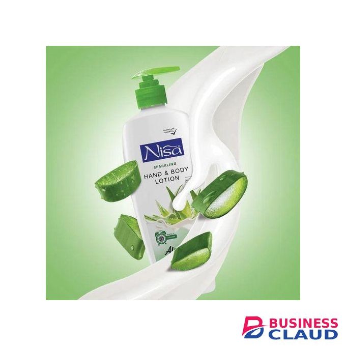 Nisa ALOE VERA Sparkling Hand & Body Lotion. Moisturizes, Soothes, Glows, Deeply Hydrates, Calms, Nourishes, Fades Blemishes, Imperfections, adds a subtle luminosity to your skin, leaving you with a radiant and dewy glow.