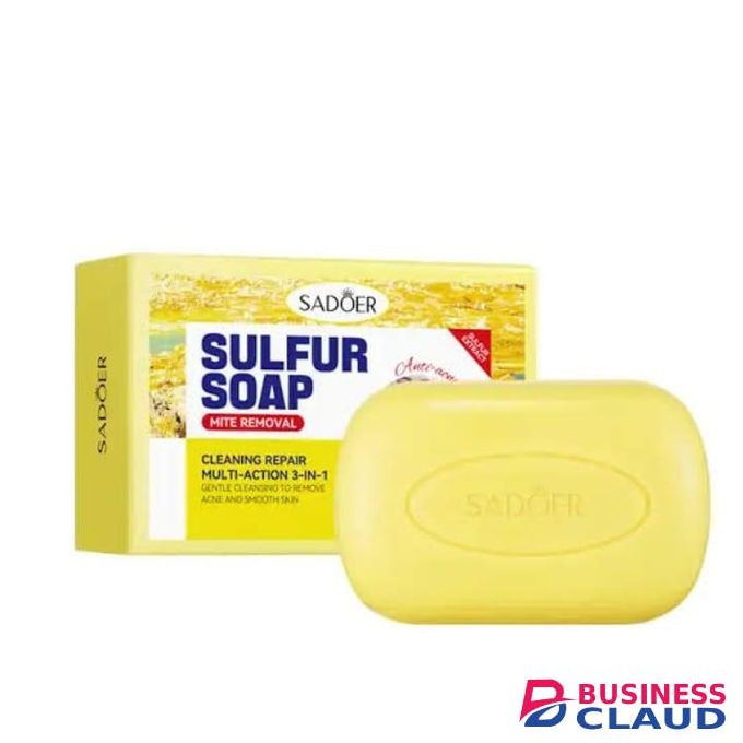 SADOER Sulfur Soap Bar, Sulfur Cleanser Body Wash, Face Wash Bar Sulfur Cleanser Korean, Sulfur Facial Cleanser Acne Bar Soap For Face,