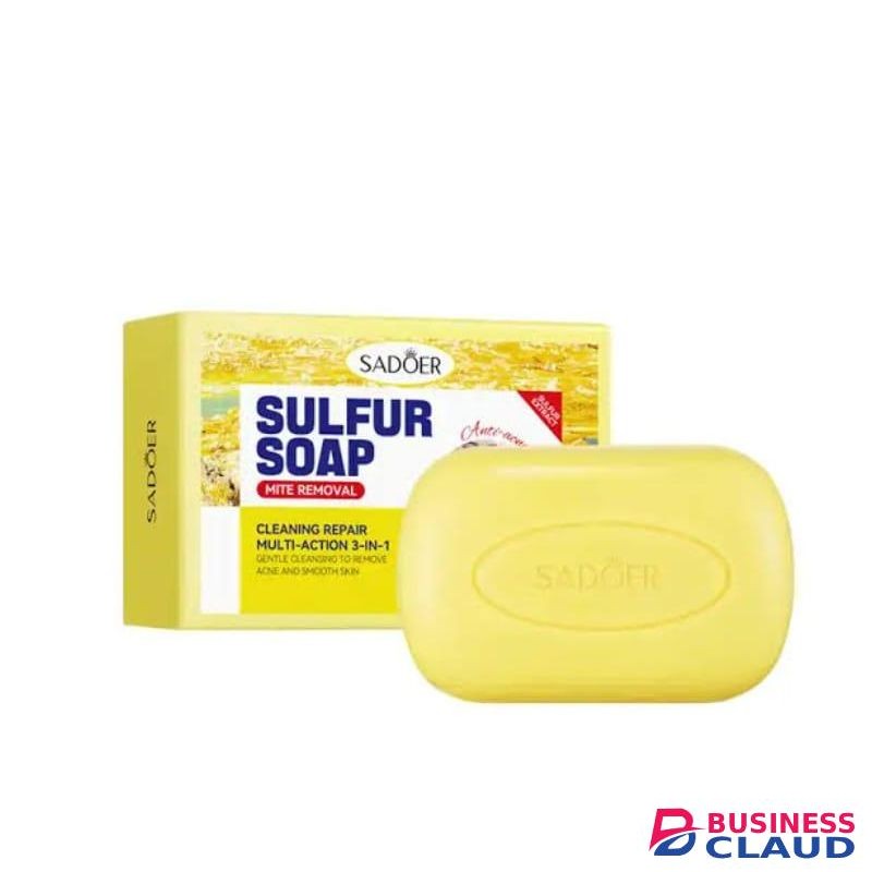 SADOER Sulfur Soap Bar, Sulfur Cleanser Body Wash, Face Wash Bar Sulfur Cleanser Korean, Sulfur Facial Cleanser Acne Bar Soap For Face,