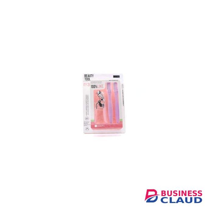 XXMIXUEER 3-Piece Eyebrow Razor & Eyelash Curler Beauty Tool Set