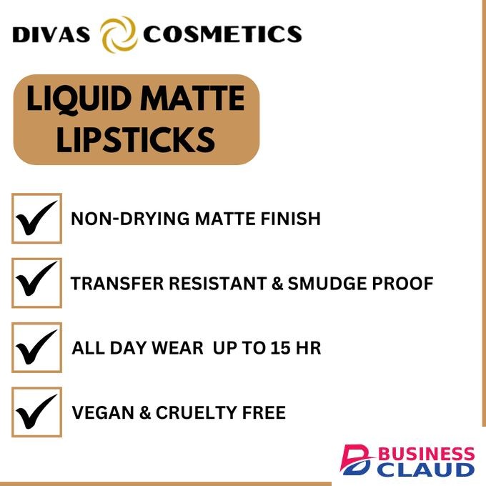 Divas cosmetics Matte Liquid Lipstick (Waterproof) – Fearless