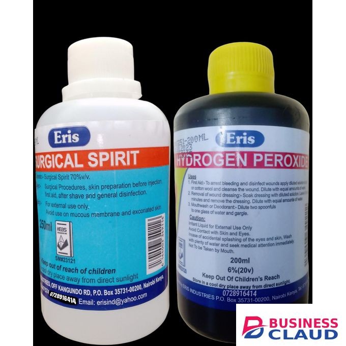 Eris SURGICAL SPIRIT & HYDRO'GEN PEROXIDE - Sterilization, Antiseptic & Deodorant